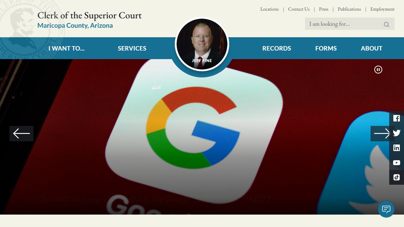 Case History Index - Maricopa County Clerk of Superior Court